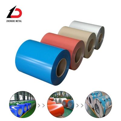 Material de telhado de tamanho personalizado Dx52D PPGI Z40 Z120 Z275 bobina de aço galvanizado pré-pintada com o melhor da China