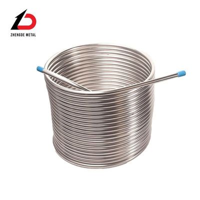 Tubo de aquecimento de destilador de água de aço inoxidável de alta quantidade Tubo de bobina de trocador de calor de aço inoxidável para personalização