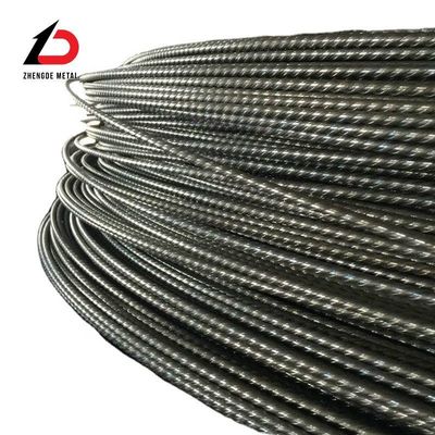 Fios de aço preço ASTM A421 3.8mm 4mm 5mm 6mm 1670MPa 1770MPa Indentado PC fio de baixo relaxamento pretensão concreto fio de aço com preço barato